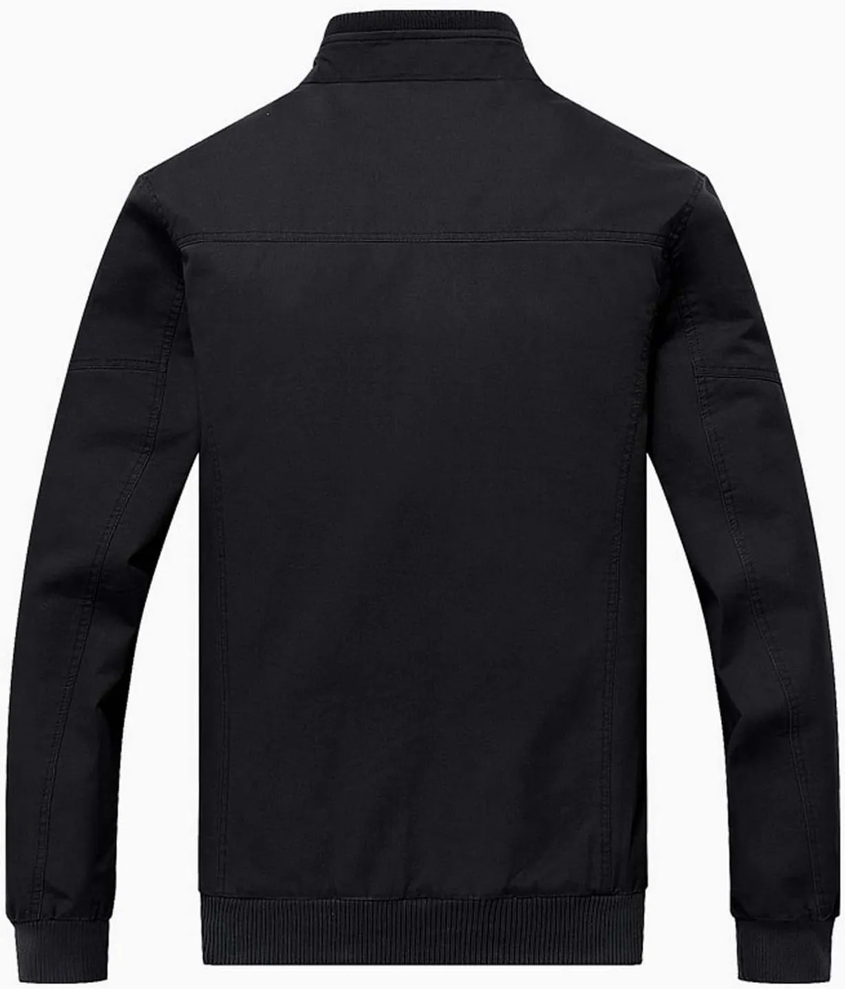CRYSULLY Men's Spring Fall Casual Windbreaker Jacket Cargo Stand Collar Military Bomber Jackets Coat