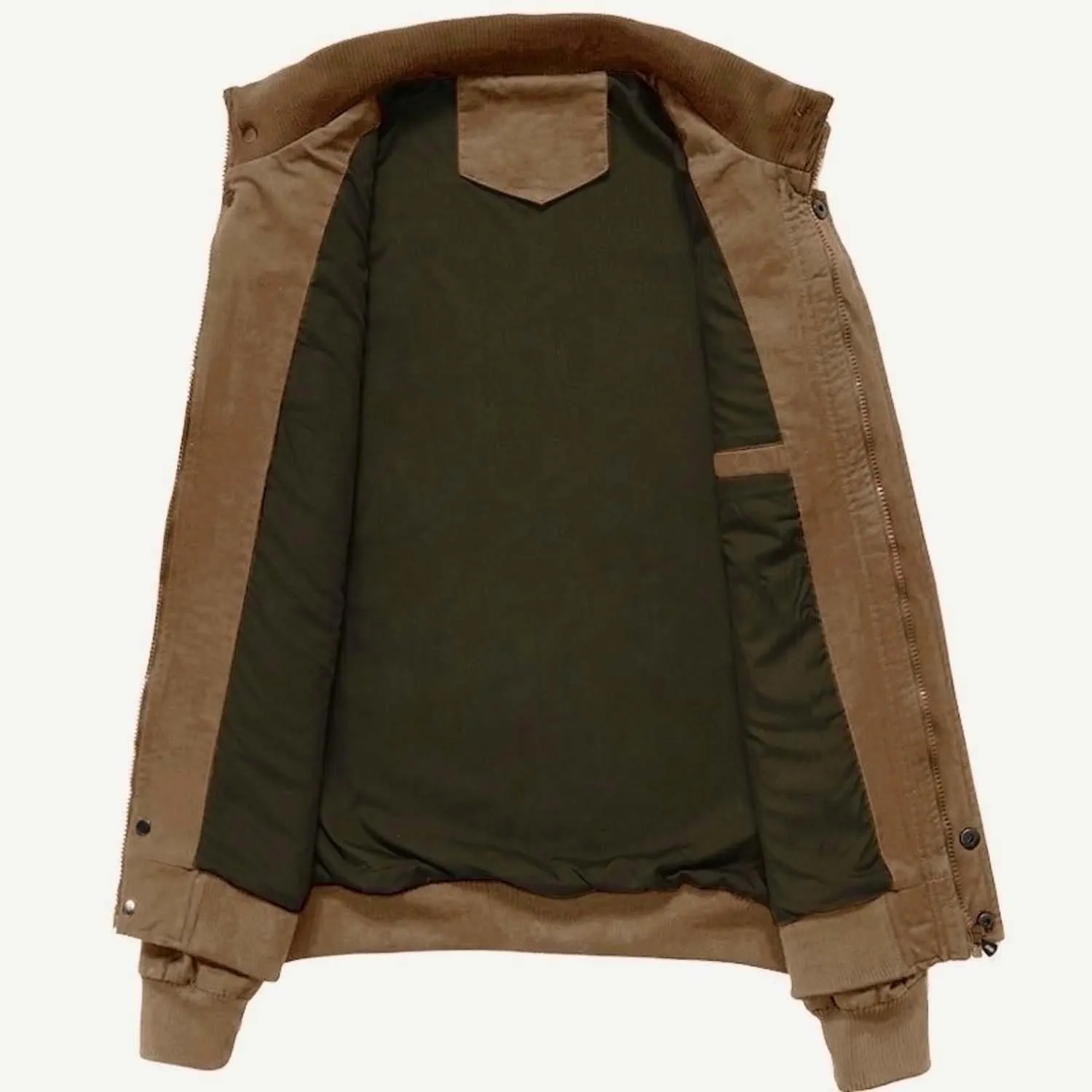 CRYSULLY Men's Spring Fall Casual Windbreaker Jacket Cargo Stand Collar Military Bomber Jackets Coat