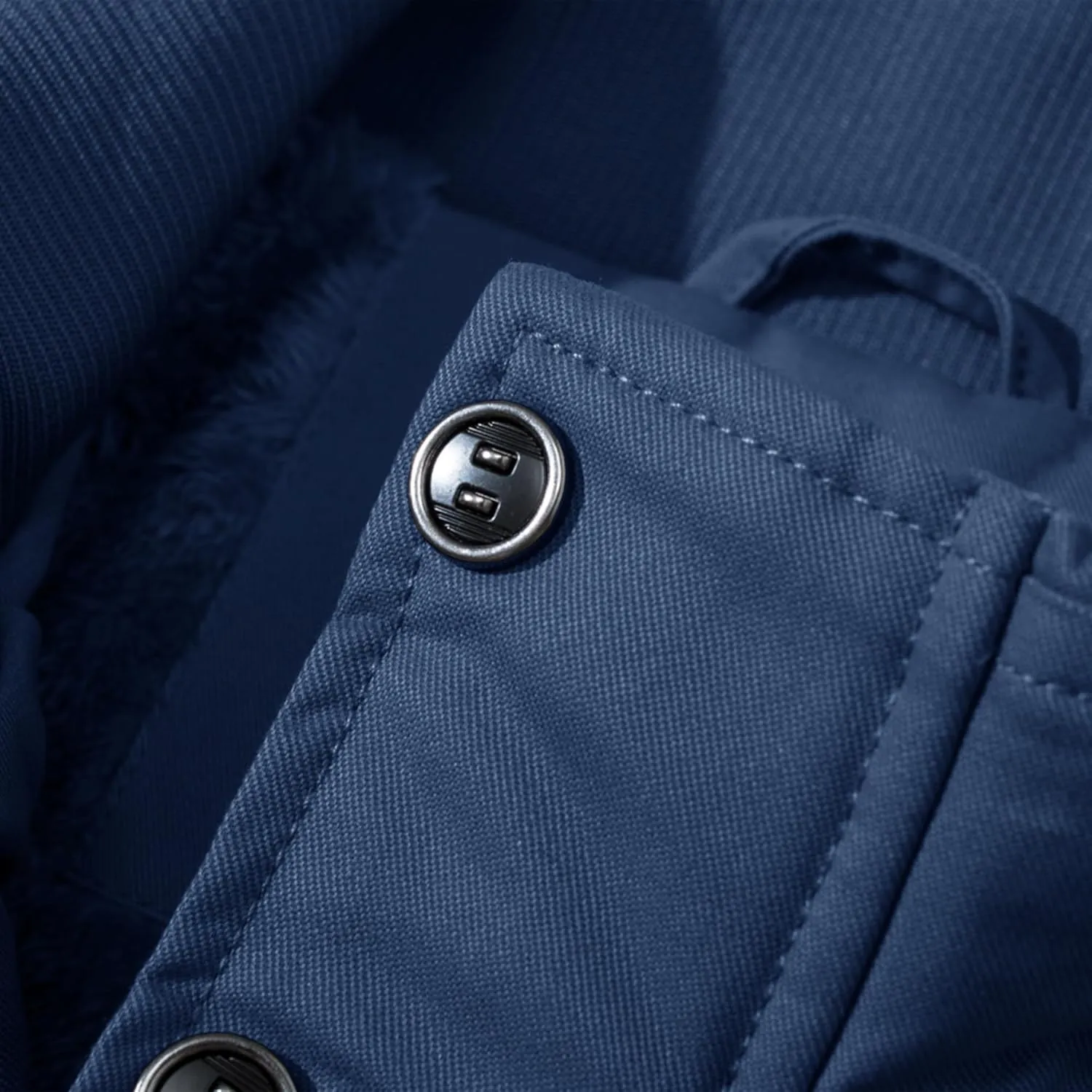 CRYSULLY Men's Winter Casual Thicken Multi Pocket Field Jacket Outwear Fleece Cargo Jackets Coat