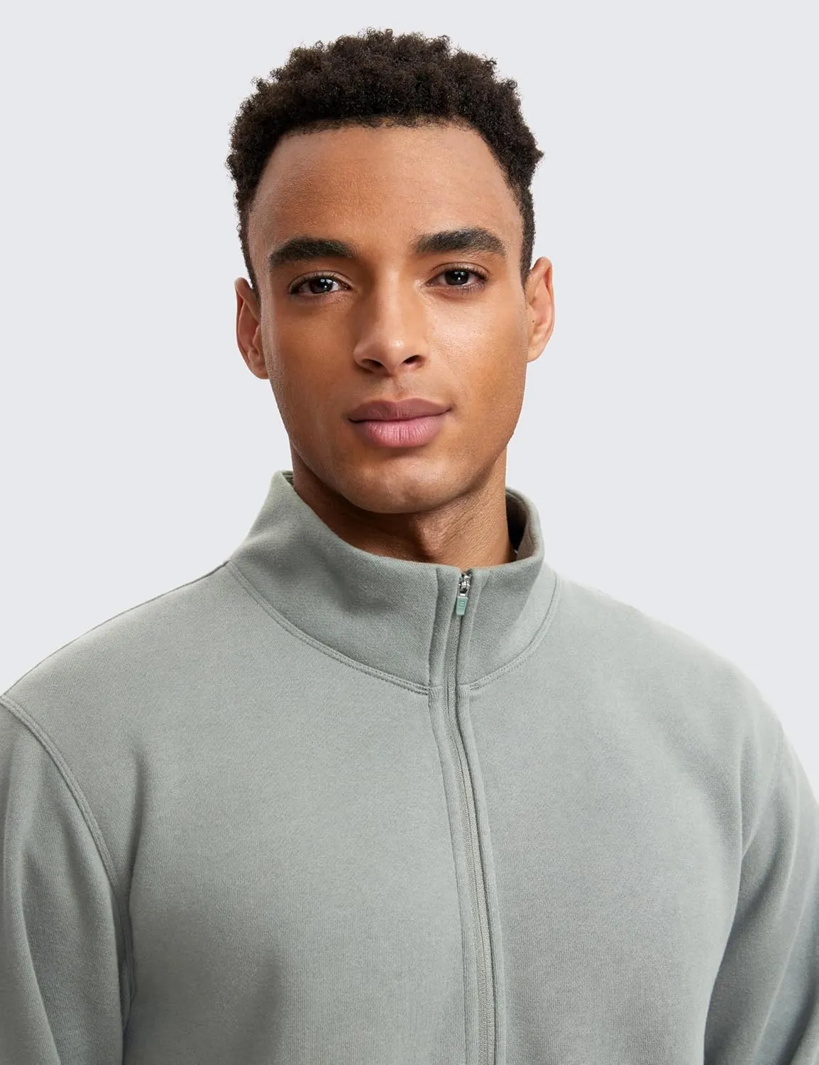CRZ YOGA Fleece Lined Half Zip Sweatshirts for Men Mock Neck Pullover Sweat Shirts Casual Workout Daily Sweaters