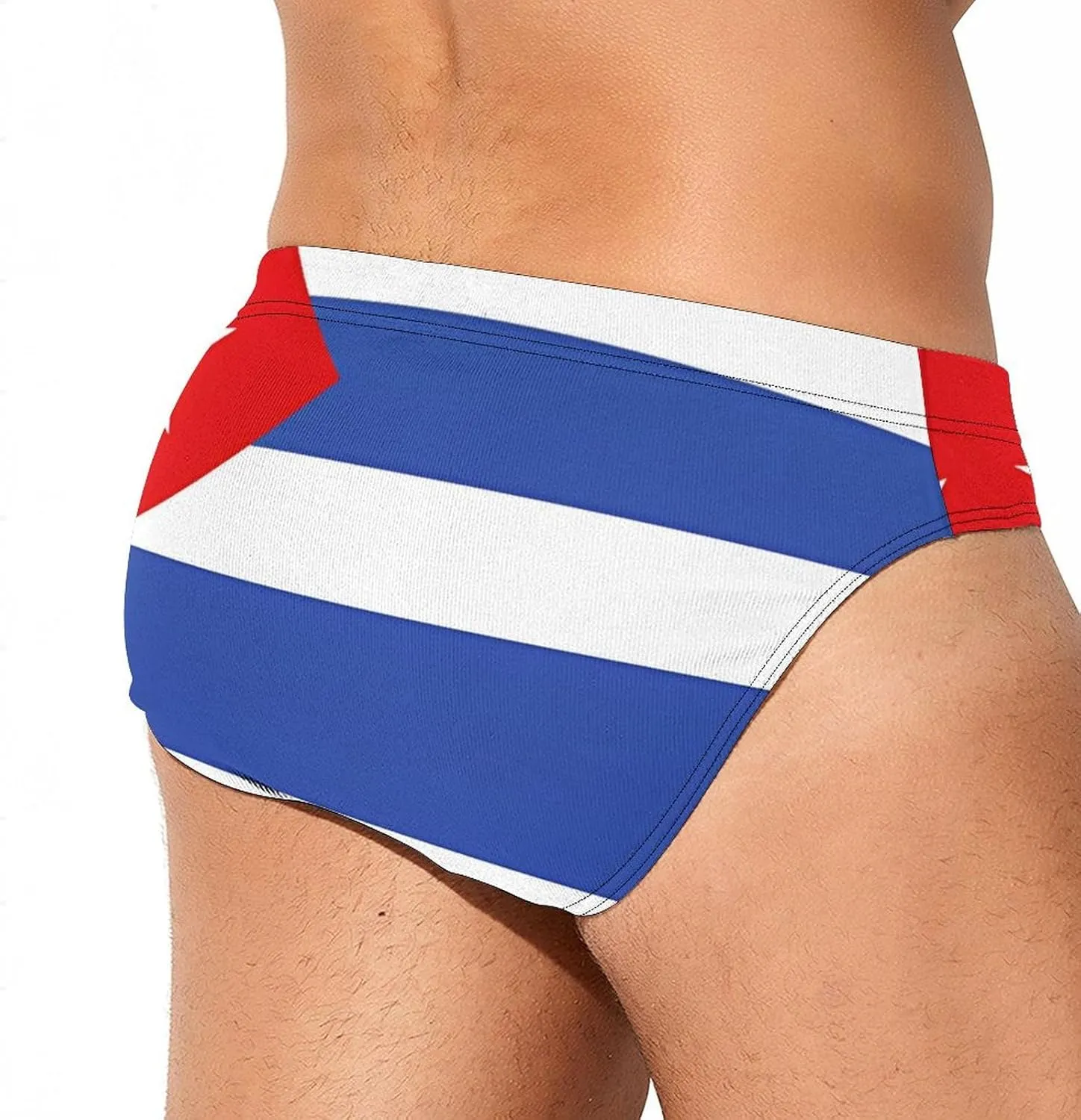 Cuban Flag Mens Swim Briefs Sexy Bikini Swimwear Triangle Swim Shorts Beach Swimsuit Trunk