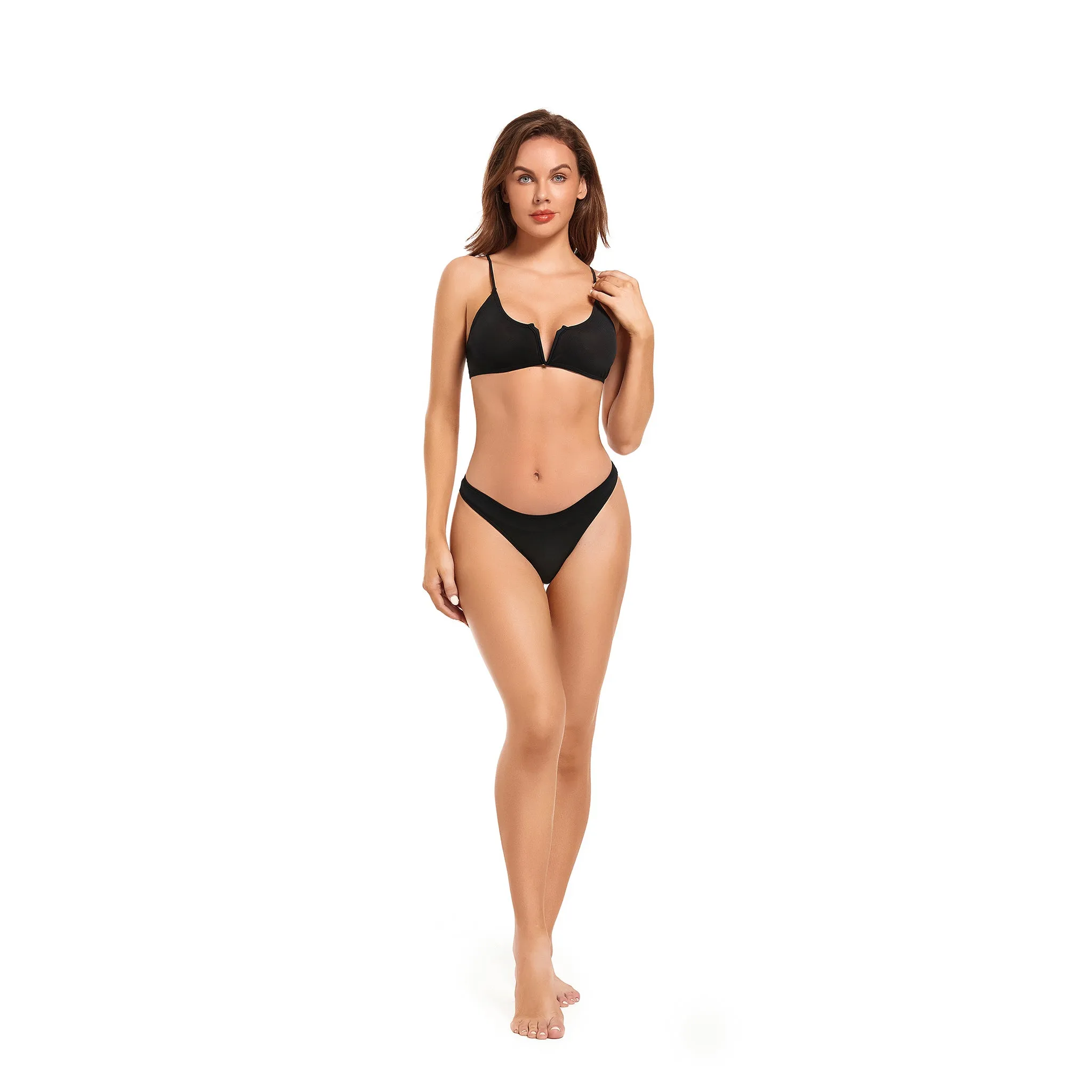 DAHLIA TAN-THROUGH BIKINI SET