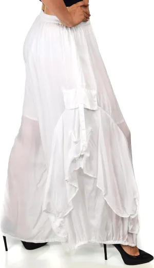 Dare2BStylish Women Loose Fit Elastic Waist Boho Wide Leg Palazzo Pants