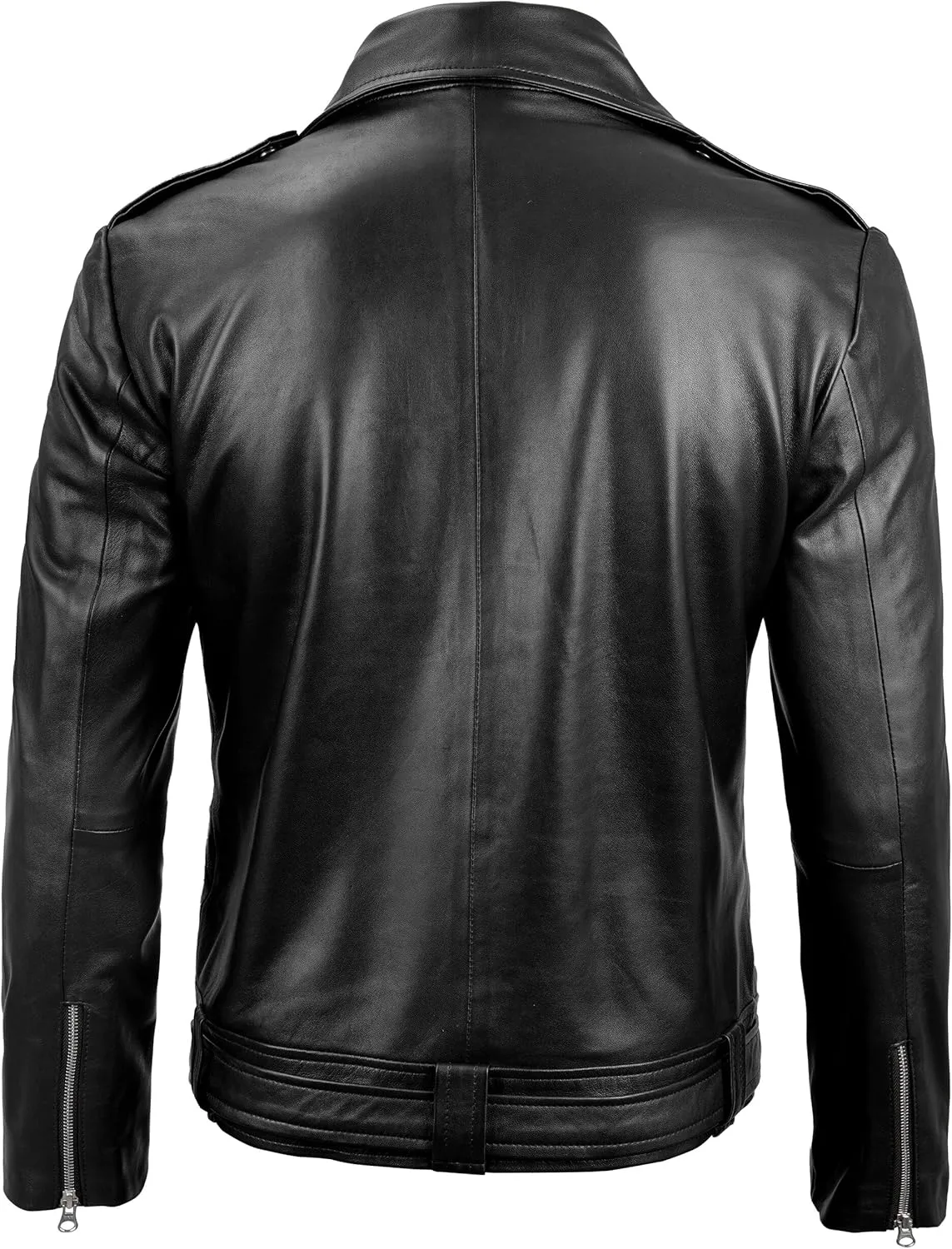 Decrum Mens Leather Jacket - Real Lambskin Fashion Leather Jackets for Men