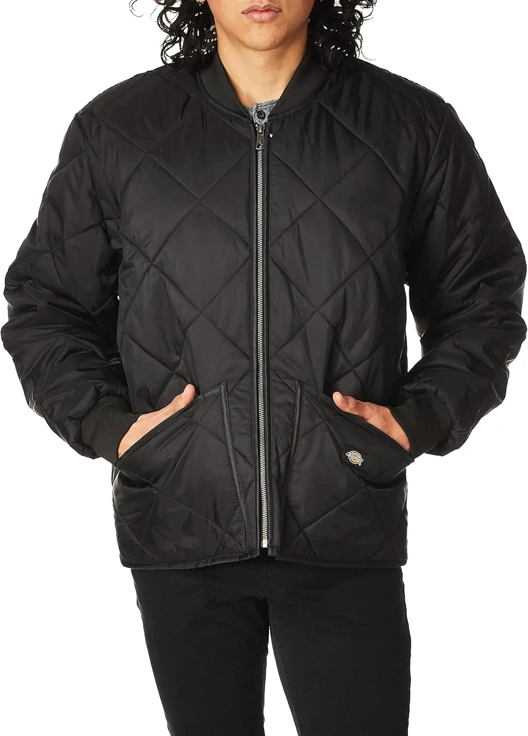 Dickies Men's Diamond Quilted Nylon Dark Navy Jacket