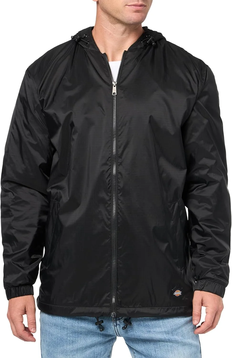 Dickies mens Fleece Lined Nylon Hooded Jacket