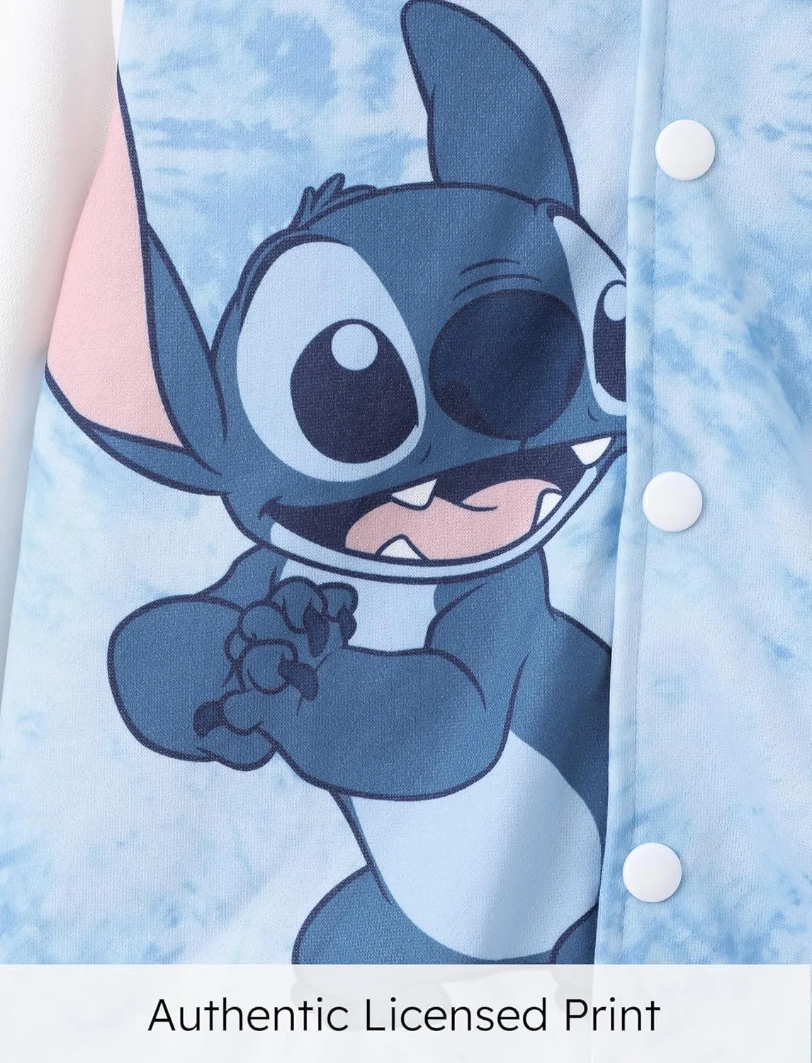 Disney Minnie Mouse Mickey Mouse Stitch Kids Varsity Bomber Jacket Lightweight Button-up Sweatshirt Toddler-Big Kids