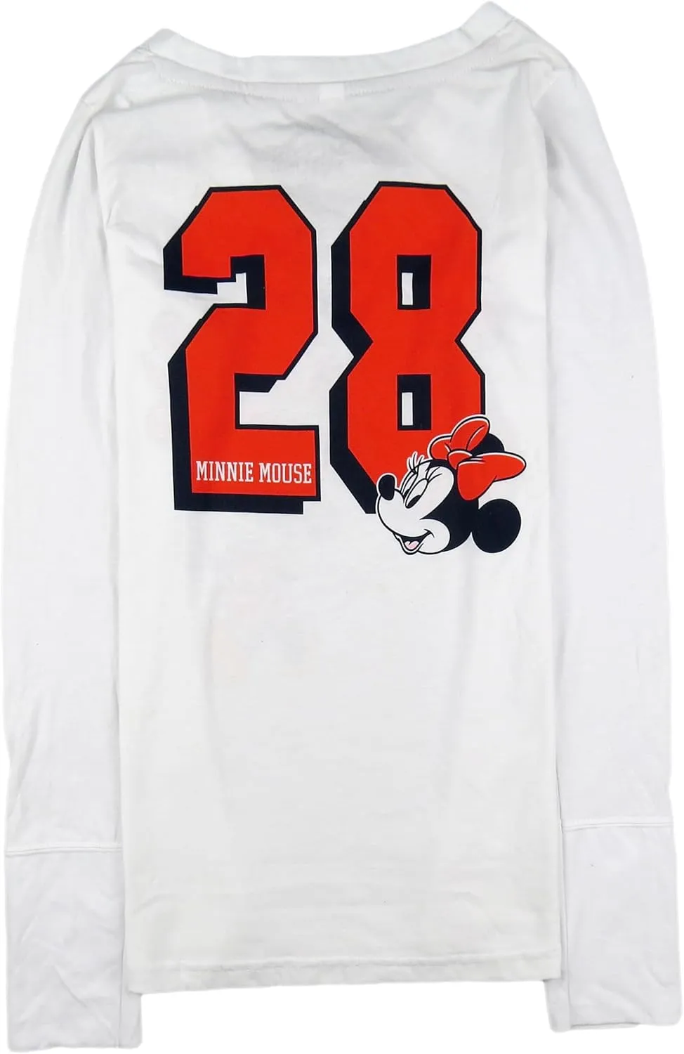 Disney Womens Minnie Mouse Lace-Up Long Sleeve Tee