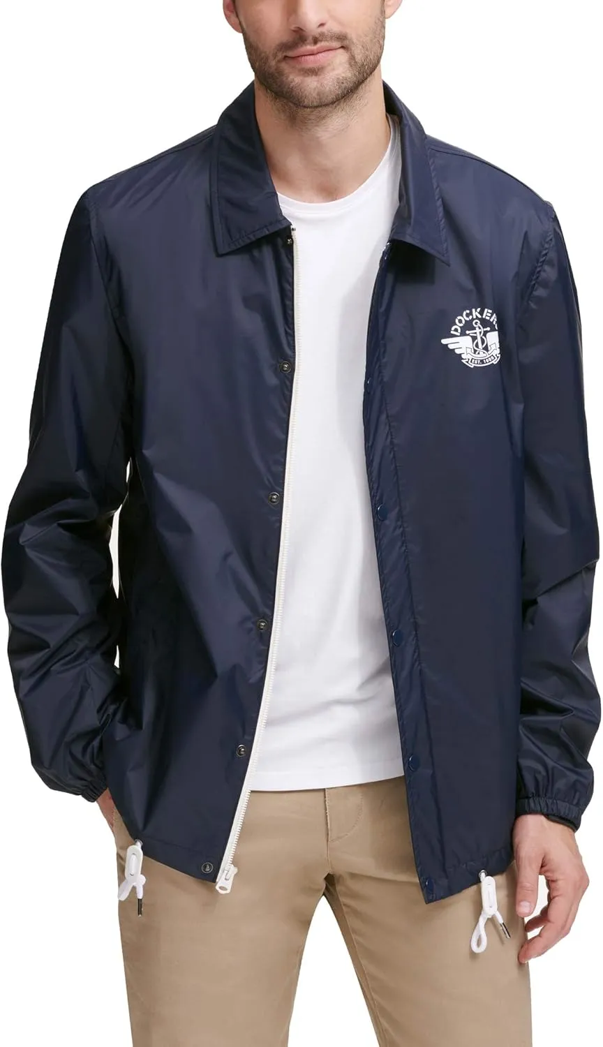 Dockers Men's The Brady Lightweight Nylon Coaches Jacket