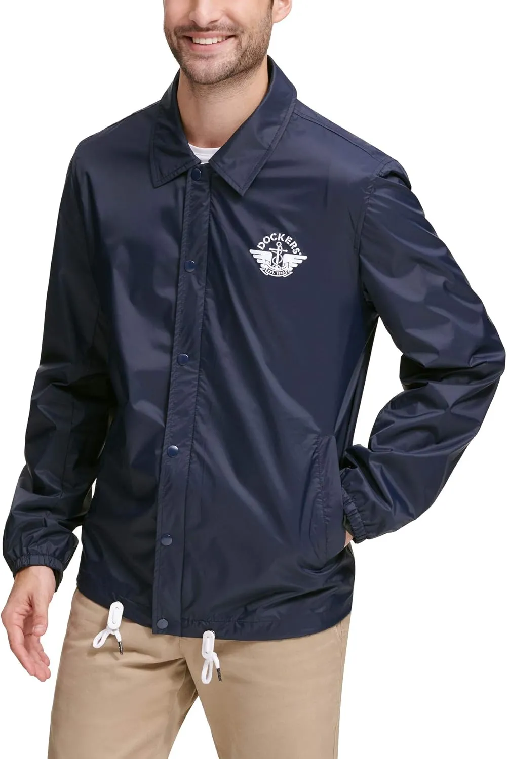 Dockers Men's The Brady Lightweight Nylon Coaches Jacket