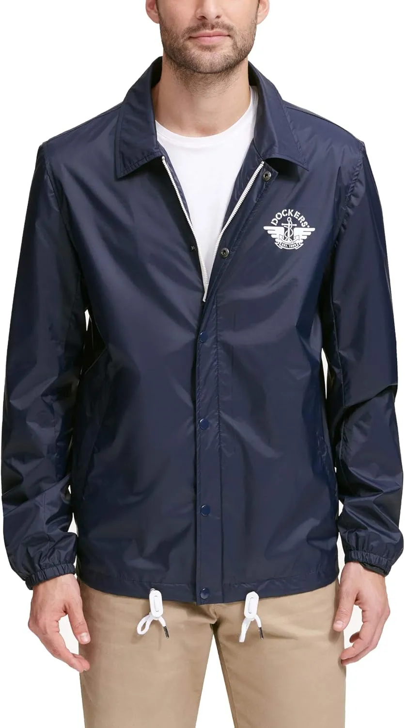 Dockers Men's The Brady Lightweight Nylon Coaches Jacket