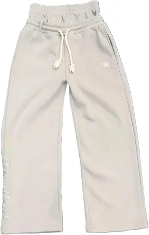 Double Waisted Sweatpants Men Y2k Baggy Sweatpants Drawstring Wide Leg Gym Workout Pants Loose Vintage Grunge Pants