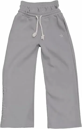 Double Waisted Sweatpants Men Y2k Baggy Sweatpants Drawstring Wide Leg Gym Workout Pants Loose Vintage Grunge Pants