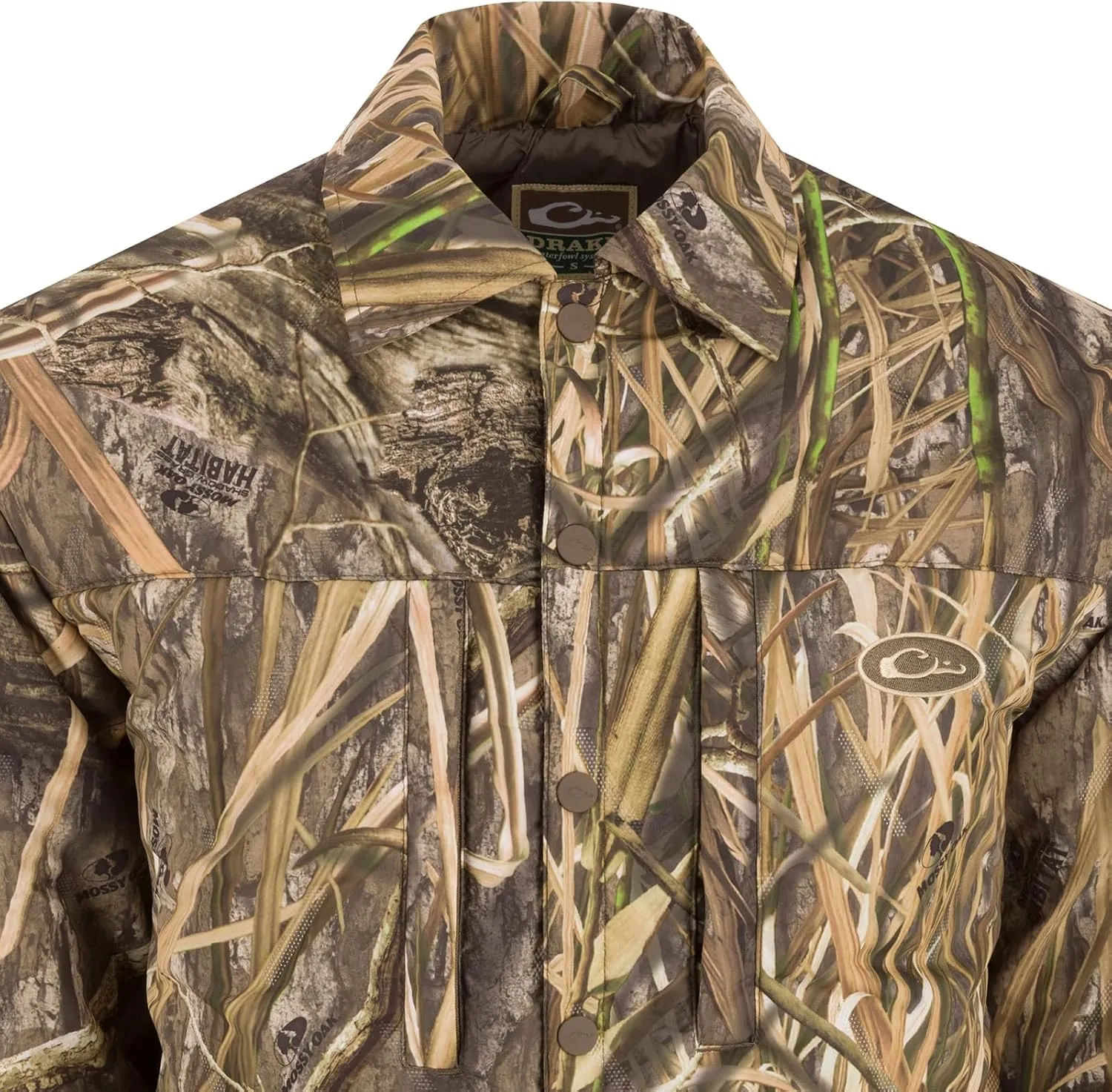 DRAKE Men's LST Double Down Jac-Shirt Insulated Water-Repellent Resistant Quilted Button-Down Outdoor Hunting Hiking Jacket