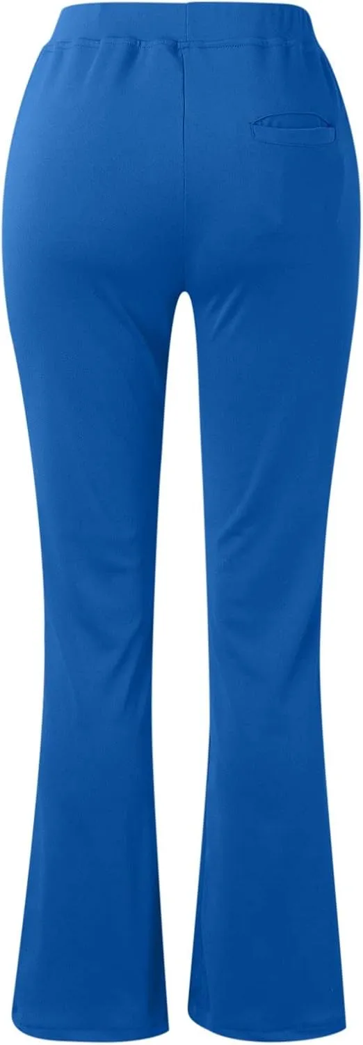 Dress Pants for Women Wide Leg Flare Work Pants High Waisted Stretch Trousers with Pockets Business Casual Slacks