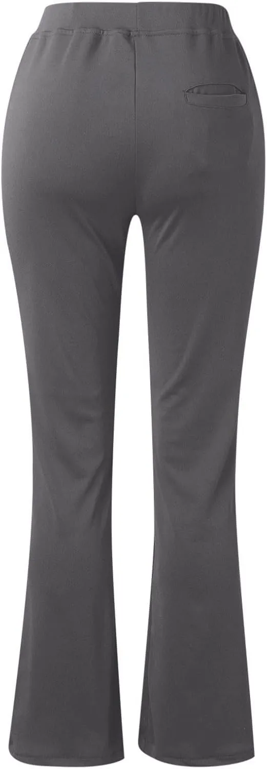 Dress Pants Women Business Casual Work Pants High Waisted Flare Formal Pants Dressy Office Trousers Pants with Pockets