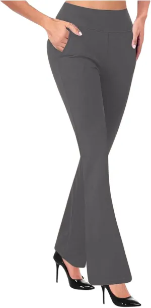 Dress Pants Women High Waist Dress Pant 2025 Business Casual Outfits 4 Way Stretch Bootleg Yoga Pants Workout Slacks