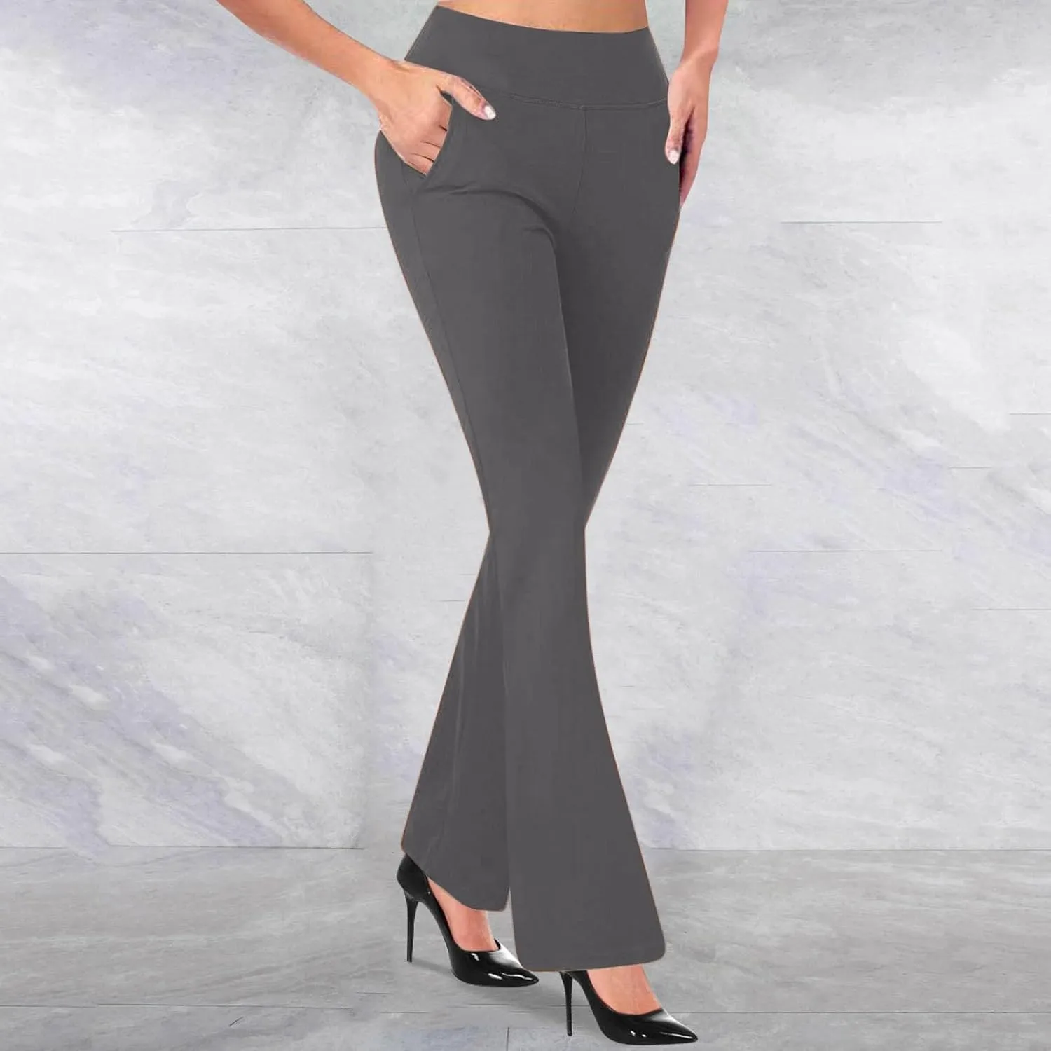 Dress Pants Women High Waist Dress Pant 2025 Business Casual Outfits 4 Way Stretch Bootleg Yoga Pants Workout Slacks