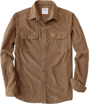 Dubinik Corduroy Shirt Men Corduroy Jacket Men Long Sleeve Casual Work Vintage Regular Fit Mens Snap Button Shirt