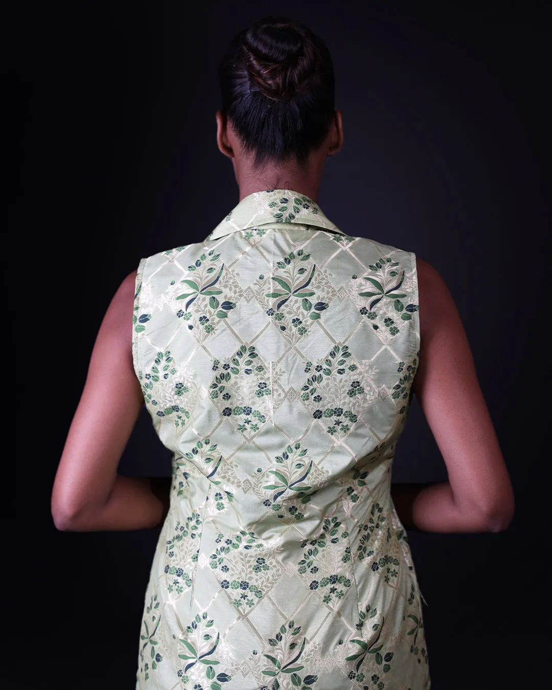 Dune Silk Pant Suit In Green RTS