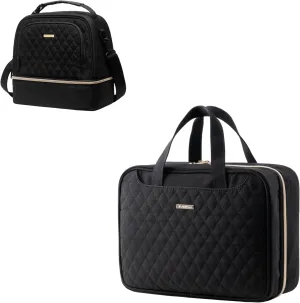 Everfun Hanging Travel Toiletry Bag for Women and 15 Can Insulated Double Deck Lunch Bag for Women Bargain Combination