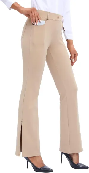 Ewedoos Dress Pants Women Stretchy Work Pants for Women with Pockets Dress Pants Tummy Control Office Casual 31"/ 29"