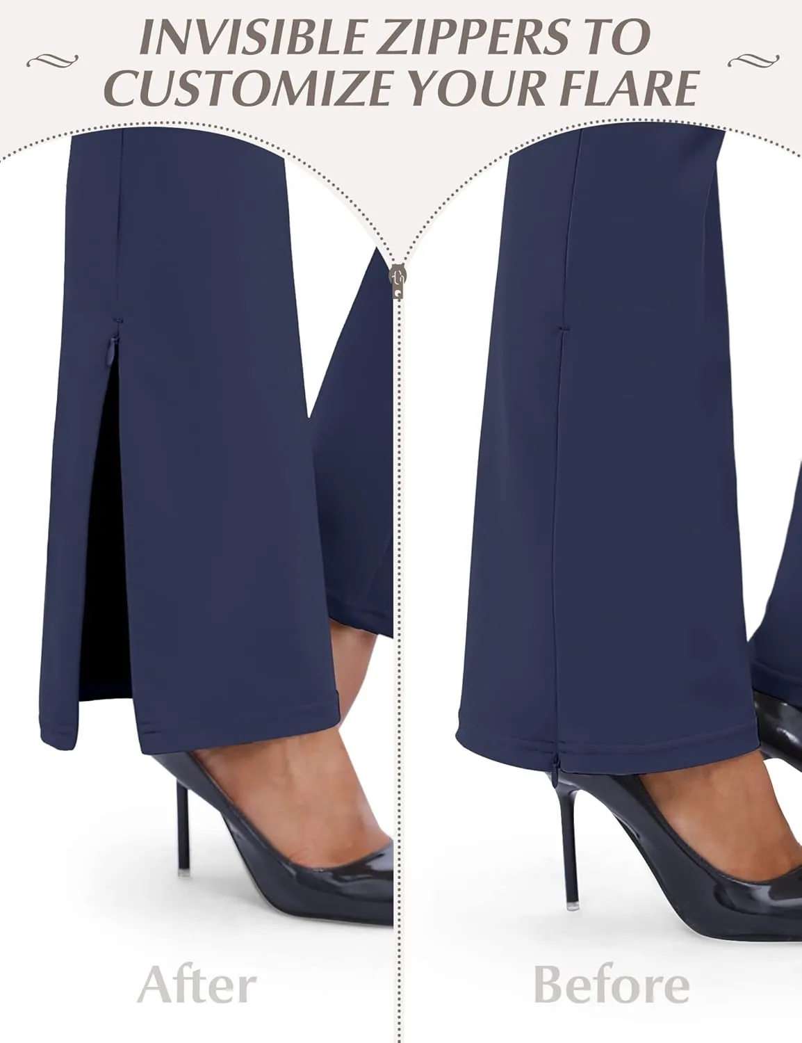 Ewedoos Dress Pants Women Stretchy Work Pants for Women with Pockets Dress Pants Tummy Control Office Casual 31"/ 29"