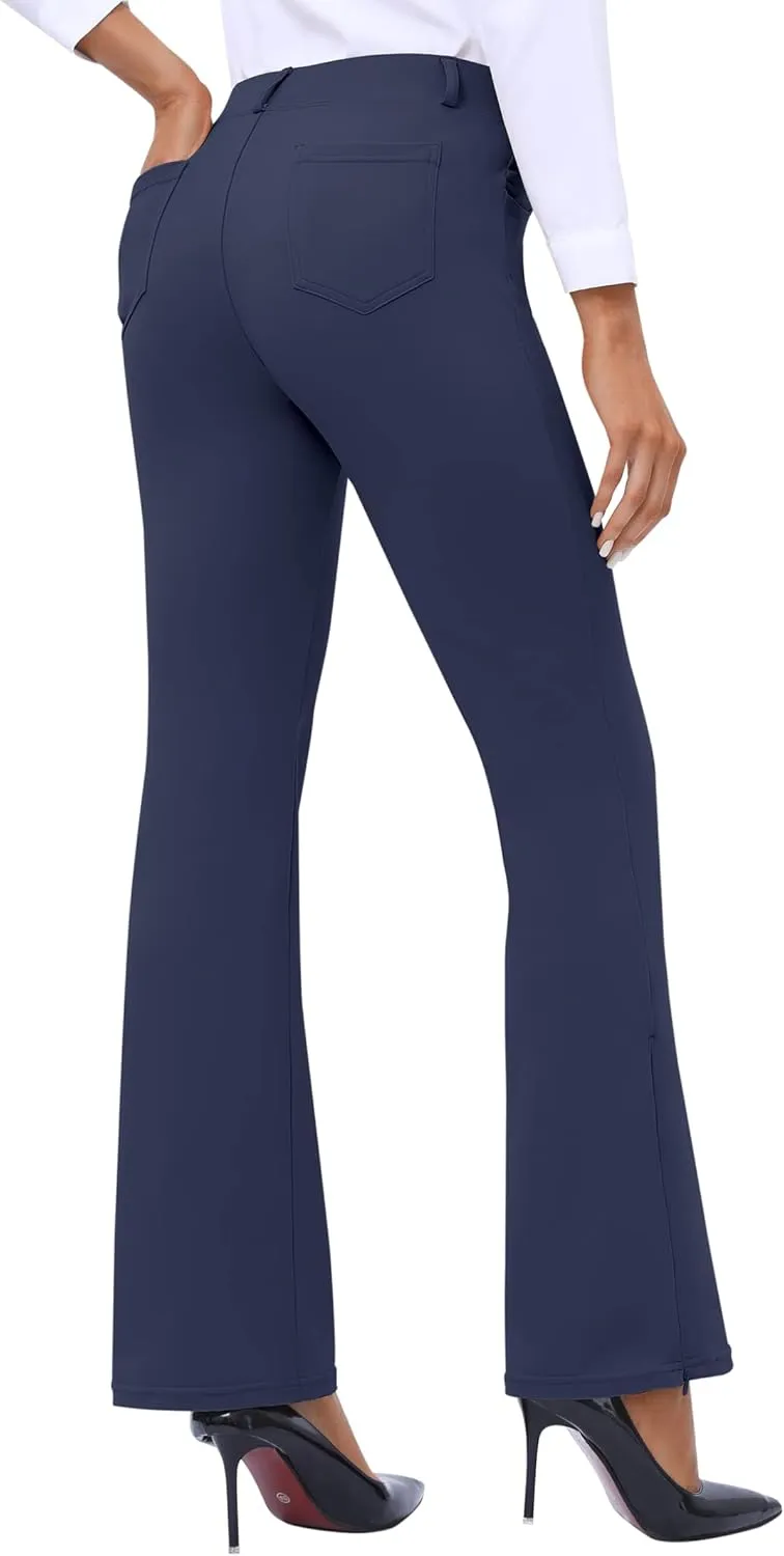 Ewedoos Dress Pants Women Stretchy Work Pants for Women with Pockets Dress Pants Tummy Control Office Casual 31"/ 29"