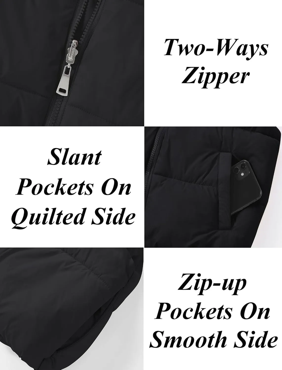 EXARUS Girls Puffer Vest Cropped Puffy Water Resistant with Pockets Lightweight Outerwear Vests Warm Sleeveless 6-14Y