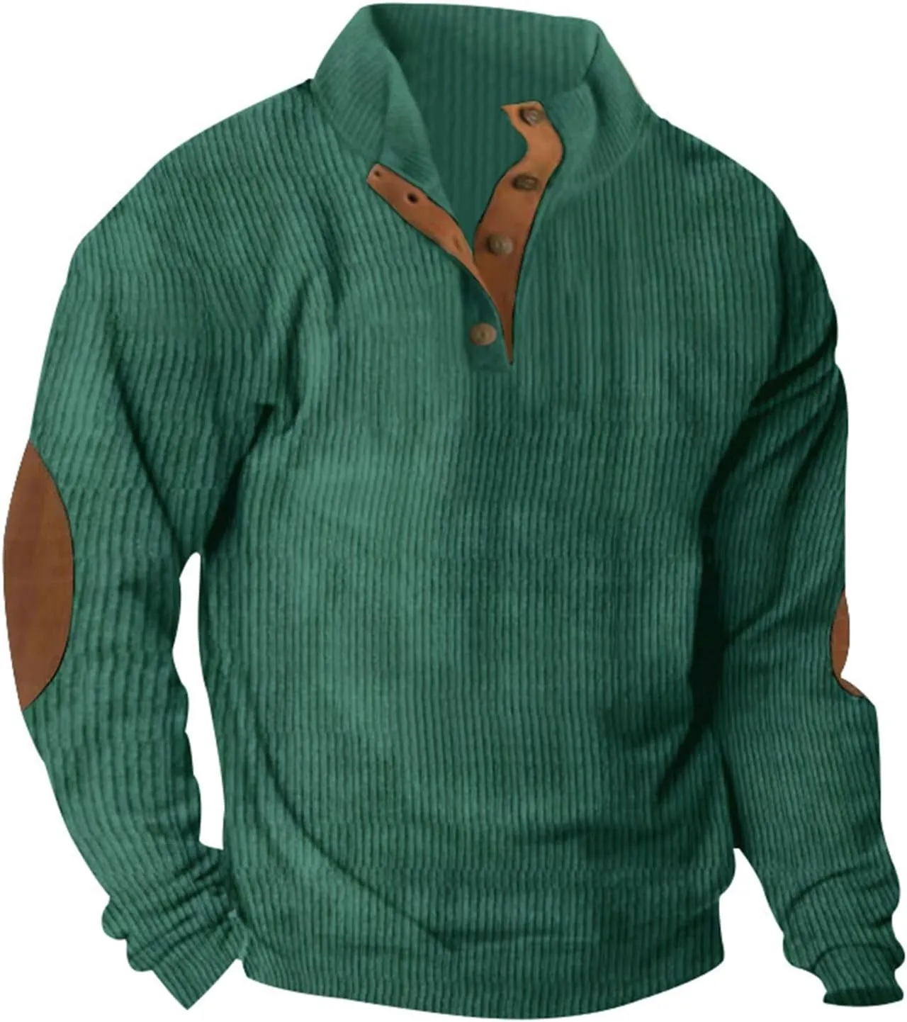 Fall Winter Crewneck Sweatshirt Button Up Henley Shirts for Men Long Sleeve Casual Pullovers Sweaters Tops