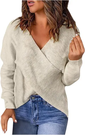 Febecool Cardigan Sweaters for Women Long Sleeve Inner Knitted Sweater Long Sweaters for Women Pullover Sweater