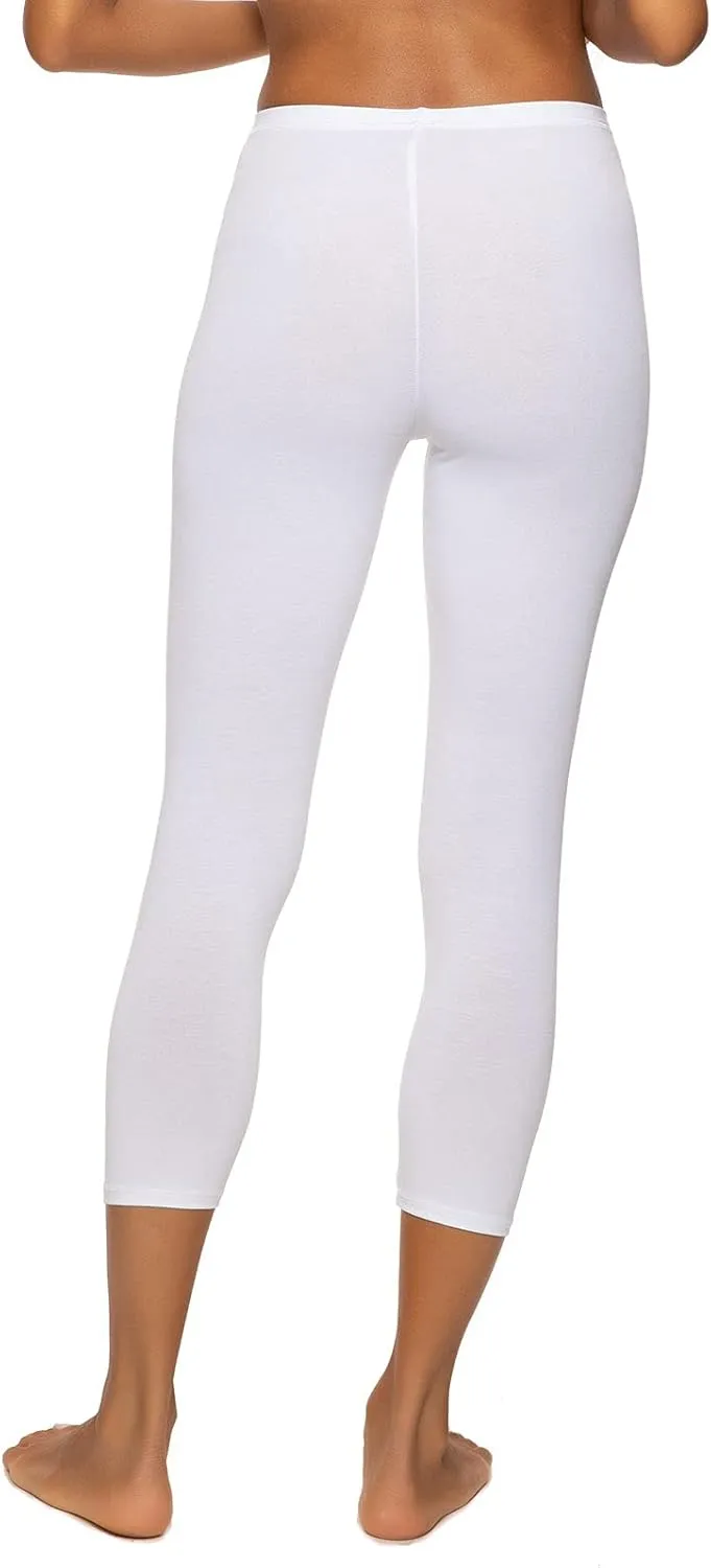 Felina Women's Cotton Modal Capri Leggings - Super Soft, Lightweight, Breathable for Fitness, Yoga, and Everyday Wear