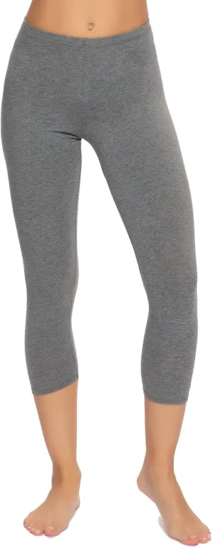 Felina Women's Cotton Modal Capri Leggings - Super Soft, Lightweight, Breathable for Fitness, Yoga, and Everyday Wear