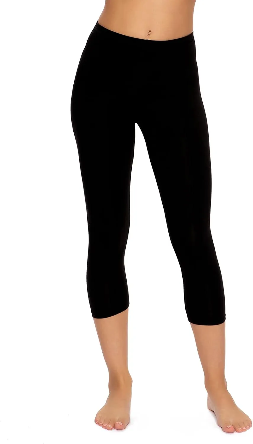 Felina Women's Cotton Modal Capri Leggings - Super Soft, Lightweight, Breathable for Fitness, Yoga, and Everyday Wear