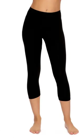Felina Women's Cotton Modal Capri Leggings - Super Soft, Lightweight, Breathable for Fitness, Yoga, and Everyday Wear