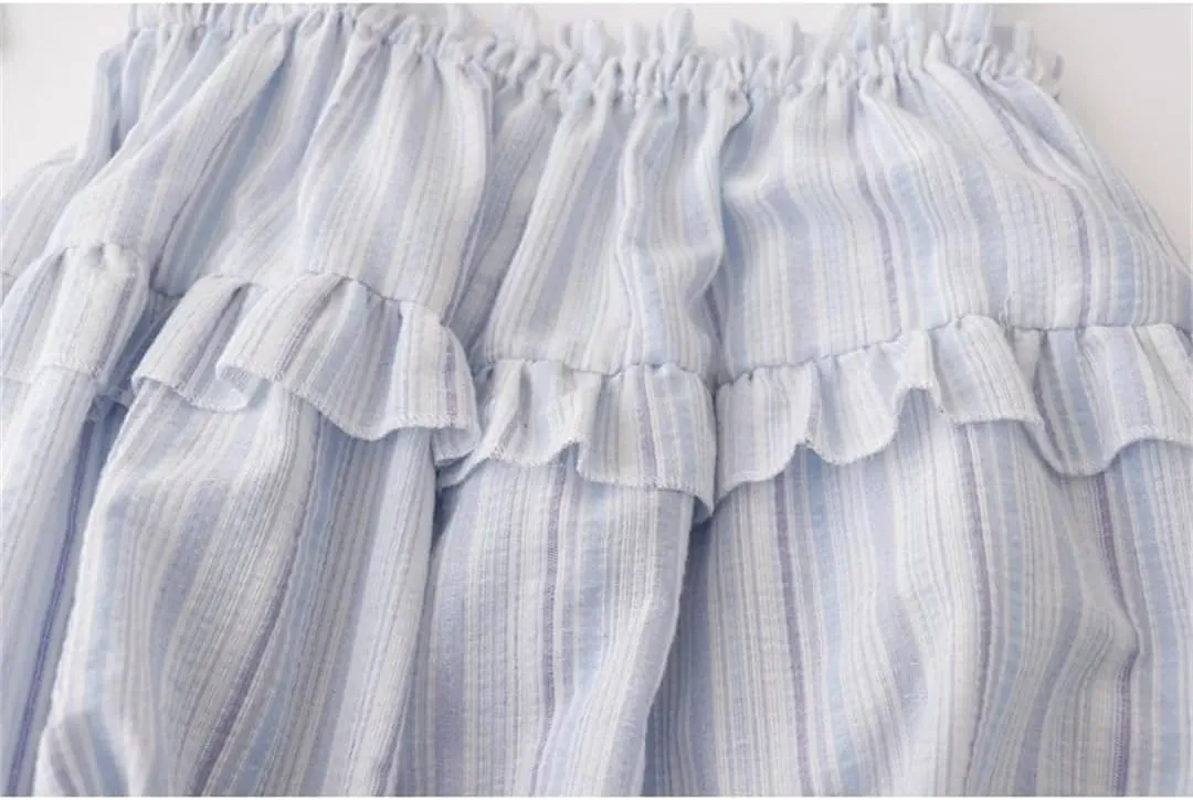 French Striped Lace-Up Bow Loose Camisole Women's Summer Sleeveless Casual Versatile Camisole Top
