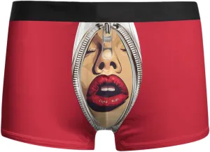 Funny Valentines Day 3D Printed Boxer Briefs For Men Underwear Low Rise Border Plus Size Breathable Stretch Trunk