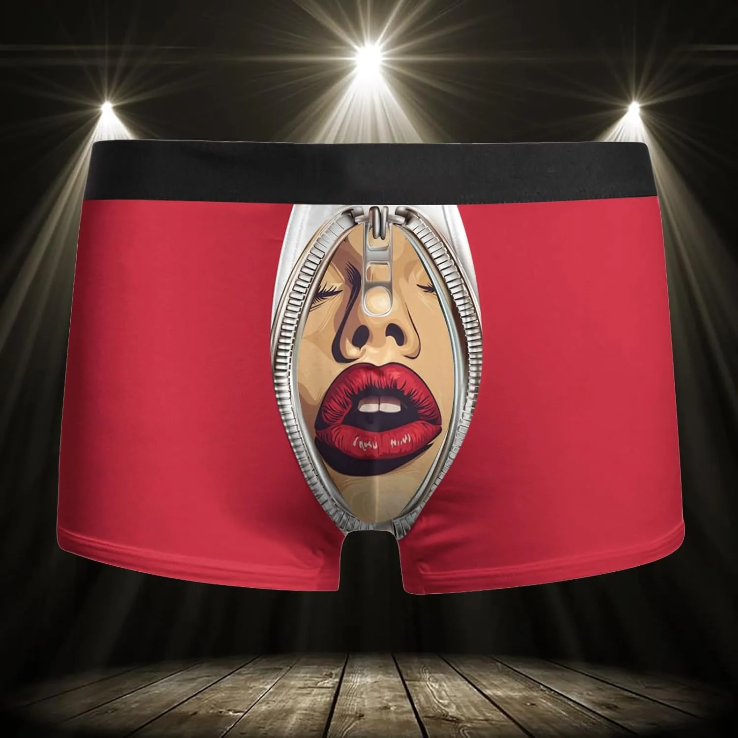Funny Valentines Day 3D Printed Boxer Briefs For Men Underwear Low Rise Border Plus Size Breathable Stretch Trunk