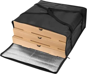 GANAZONO Insulated Pizza Bag for Takeout Portable Food Warmer Carrier Bag Non Woven for Grocery Shopping