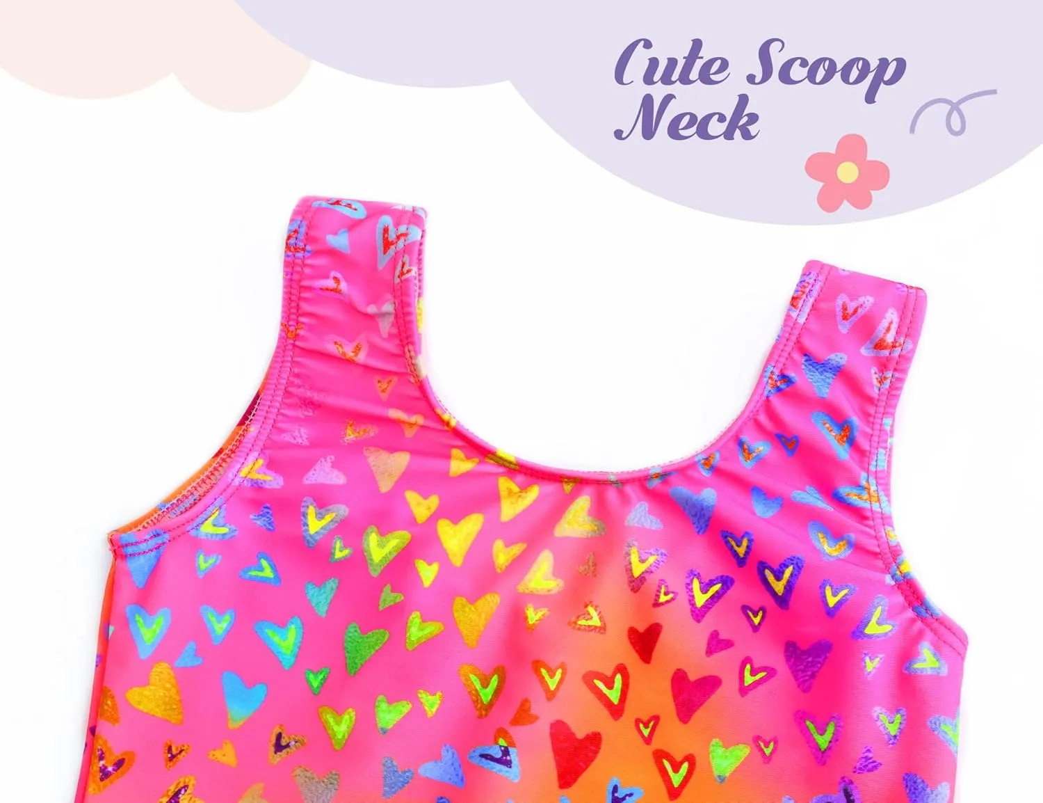 Girls Swimsuits Kids One Piece Sleeveless Swimwear Skirted Bathing Suit Summer Swim Dress with UPF 50  Sun Protection