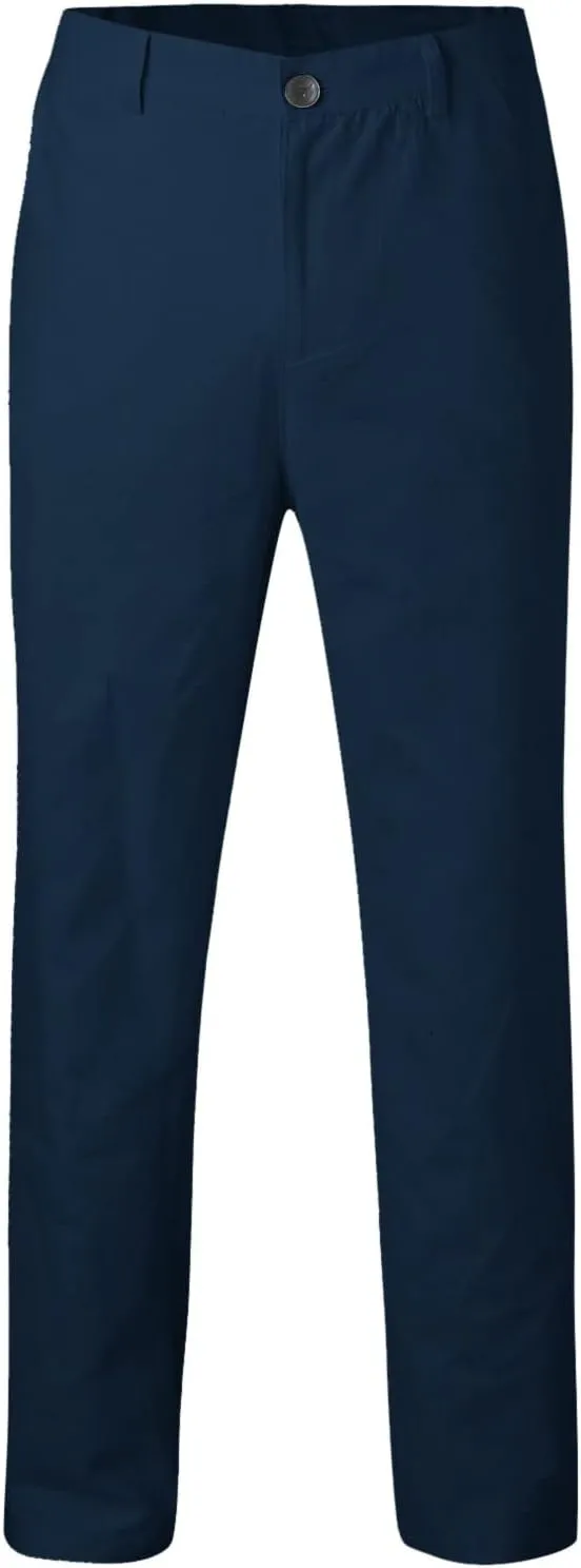GOKKILRW Mens Slim Fit Dress Tapered Leg Pants Casual Business Office Work Pants Comfy Flat-Front Stretch Chino Golf Trousers