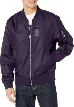 GUESS Men's Nylon Flight Jacket
