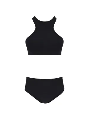 Halter High-Waisted Swimsuit Set