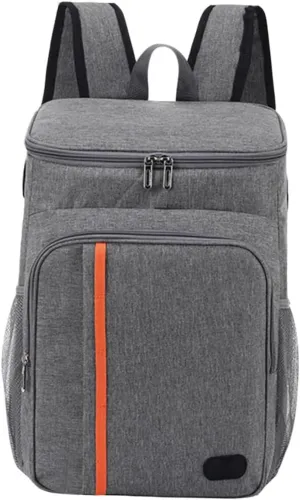 Happyyami 1Pc Capacity Insulated Cooler Backpack Outdoor Storage Bag for Camping Hiking Beach and Picnic Grey Lightweight Portable Design for