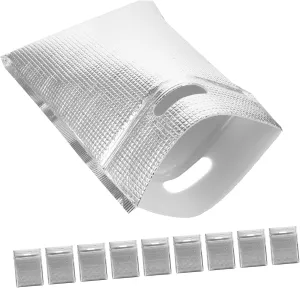 Healifty 10pcs Insulated Snack Bag Washable Bread Biscuit Storage for Home Office Camping and Parties for Fruits Homemade Treats and More