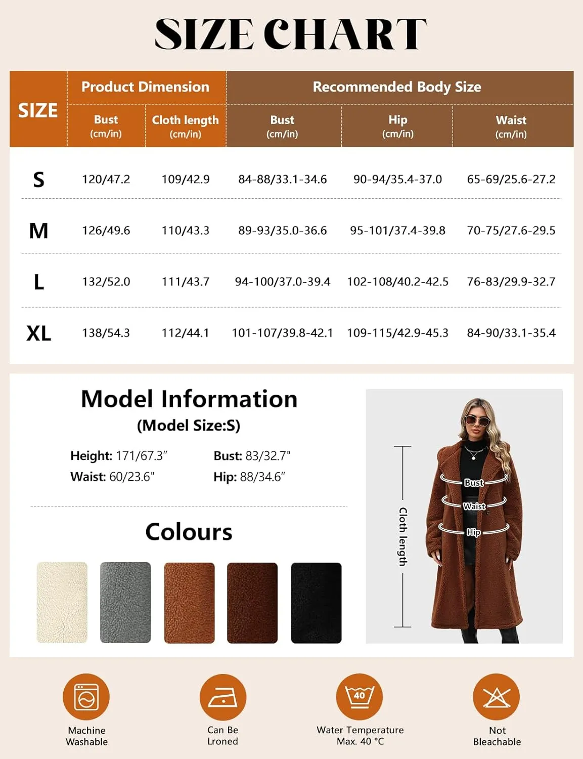 HEEKPEK Women Winter Fuzzy Fleece Lapel Coats Long Cardigan Fluffy Hooded Jackets Faux Fur Warm Overcoats with Pockets Button