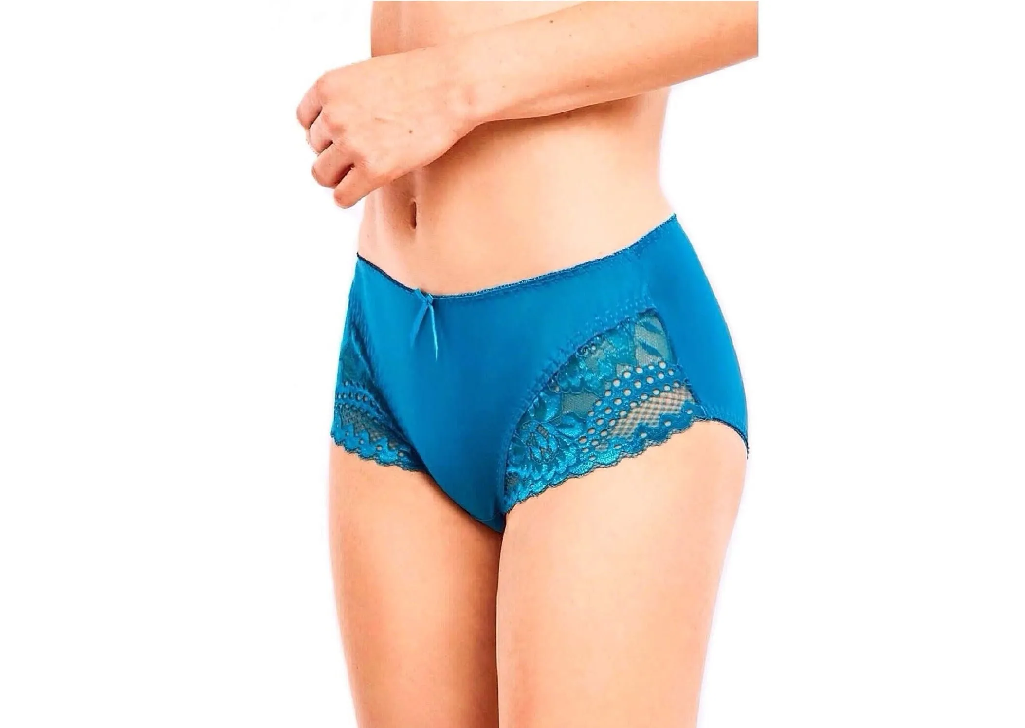 High Waist Silky Lace Full Coverage Panties