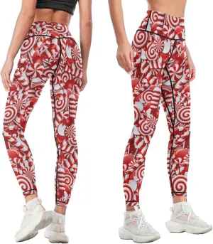 High Waisted Yoga Pants for Women Tummy Control 4 Way Stretch Running Workout Leggings Athletic Yoga Pants