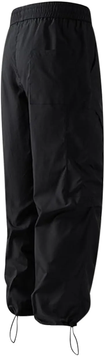 Hiking Pants for Mens Lightweight Quick Dry Waterproof Cargo Pants Drawstring Casual Outdoor Trousers Multi Pockets
