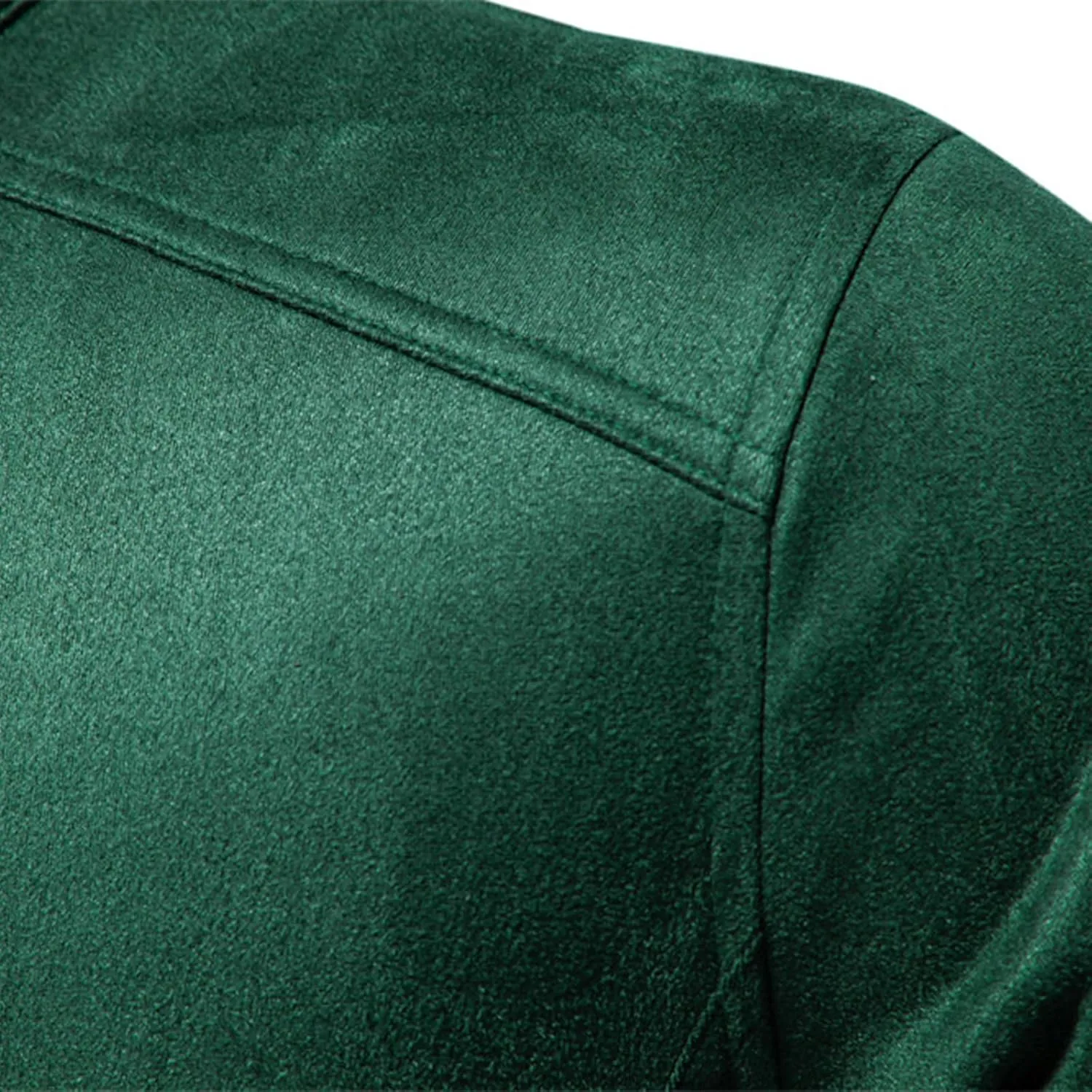 Hulpvktsgiq Men's Casual Suede Bomber Jacket Outerwear Full Zip Up Jackets Vintage Faux Leather Varsity Jacket